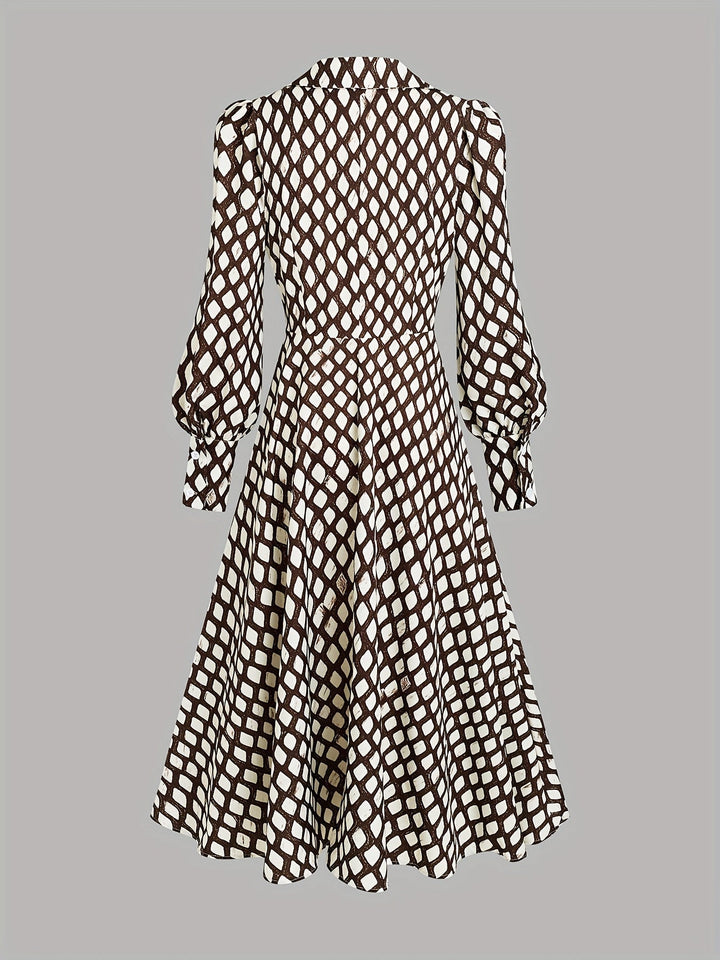 Zara lizzy | Vintage Rhombus Print Dress