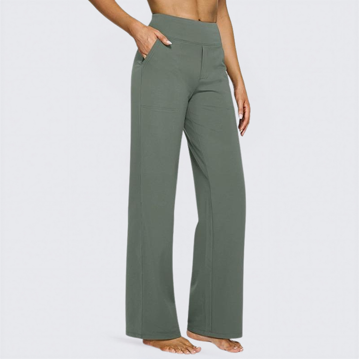 WHITNEY™ - Comfortable High-Waist Wide Leg Pants for Yoga and Outdoor Fun