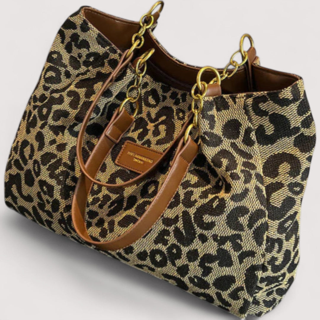 Lévrier – Leopard Canvas Shopping Bag