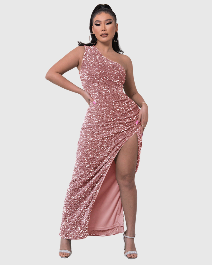 Lillian | Luxe One-Shoulder Evening Dress
