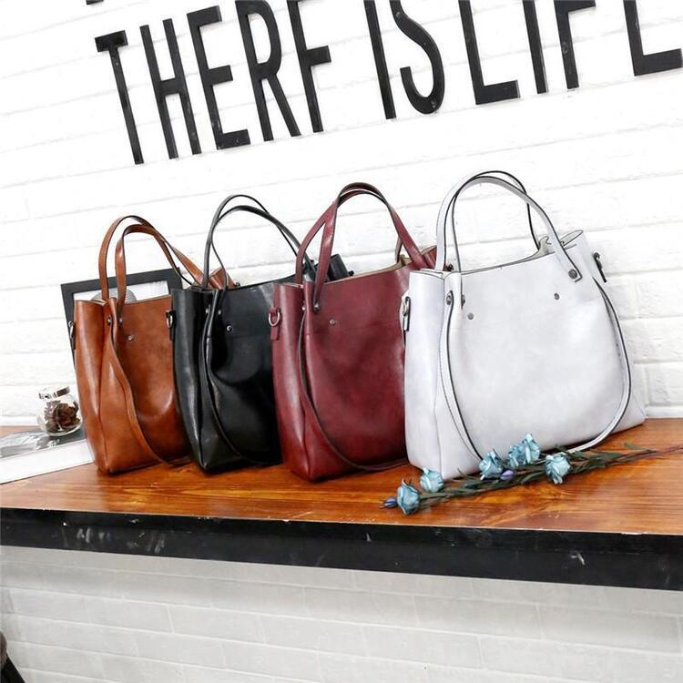 Riley - Vintage Soft 4-Piece Leather Bag Set