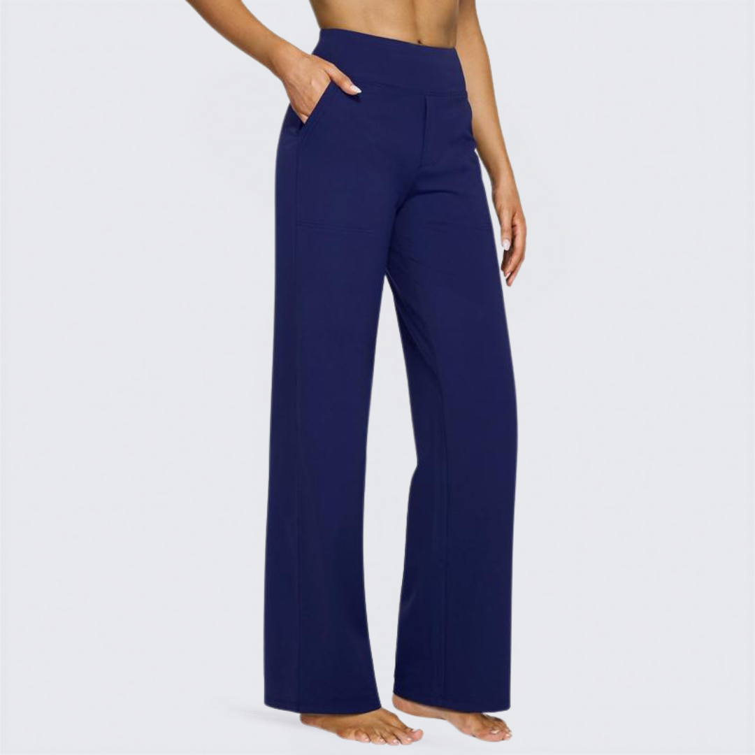 WHITNEY™ - Comfortable High-Waist Wide Leg Pants for Yoga and Outdoor Fun
