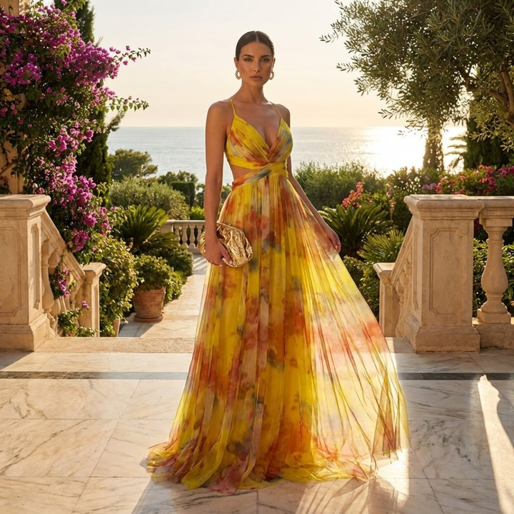 Millie - Elegant Floral Maxi Dress