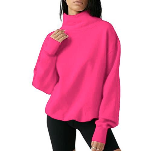MARYLYN™ - Women's Oversized Turtleneck Sweatshirt Long Sleeve Pullover