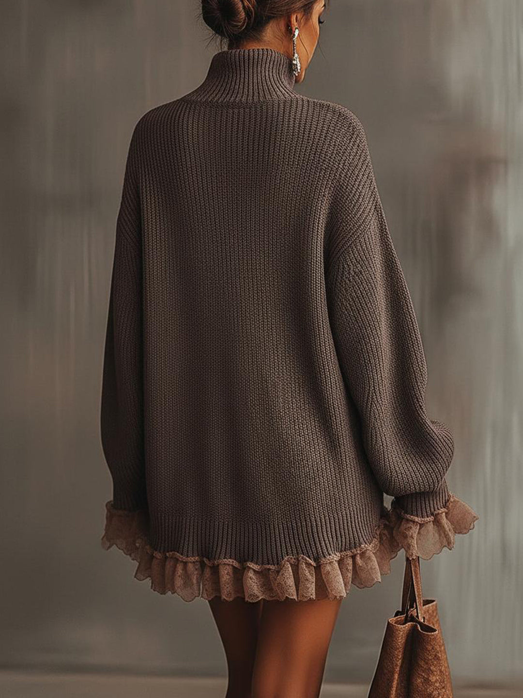 Niena | Classic Pleated Knit Midi Dress