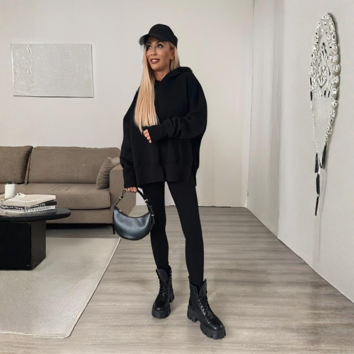 SANIA™ - Casual Long Sleeve Hoodie and Skinny Pants Set