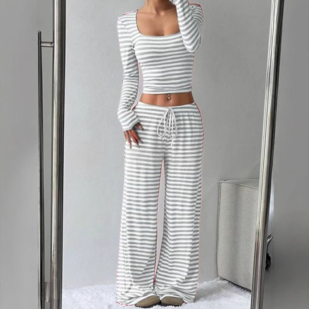 JANA™ - Relaxed Fit Crop Top and Pants Lounge Set