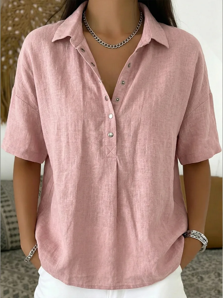 Arabella - Relaxed Fit Button Blouse