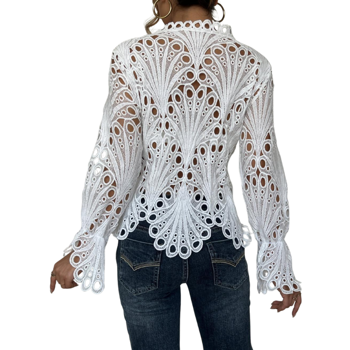 SARAH™ – Modern Hollow Detail Blouse