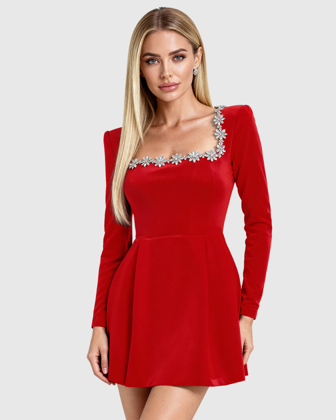 Talithaen | Crystal-Adorned Evening Gown
