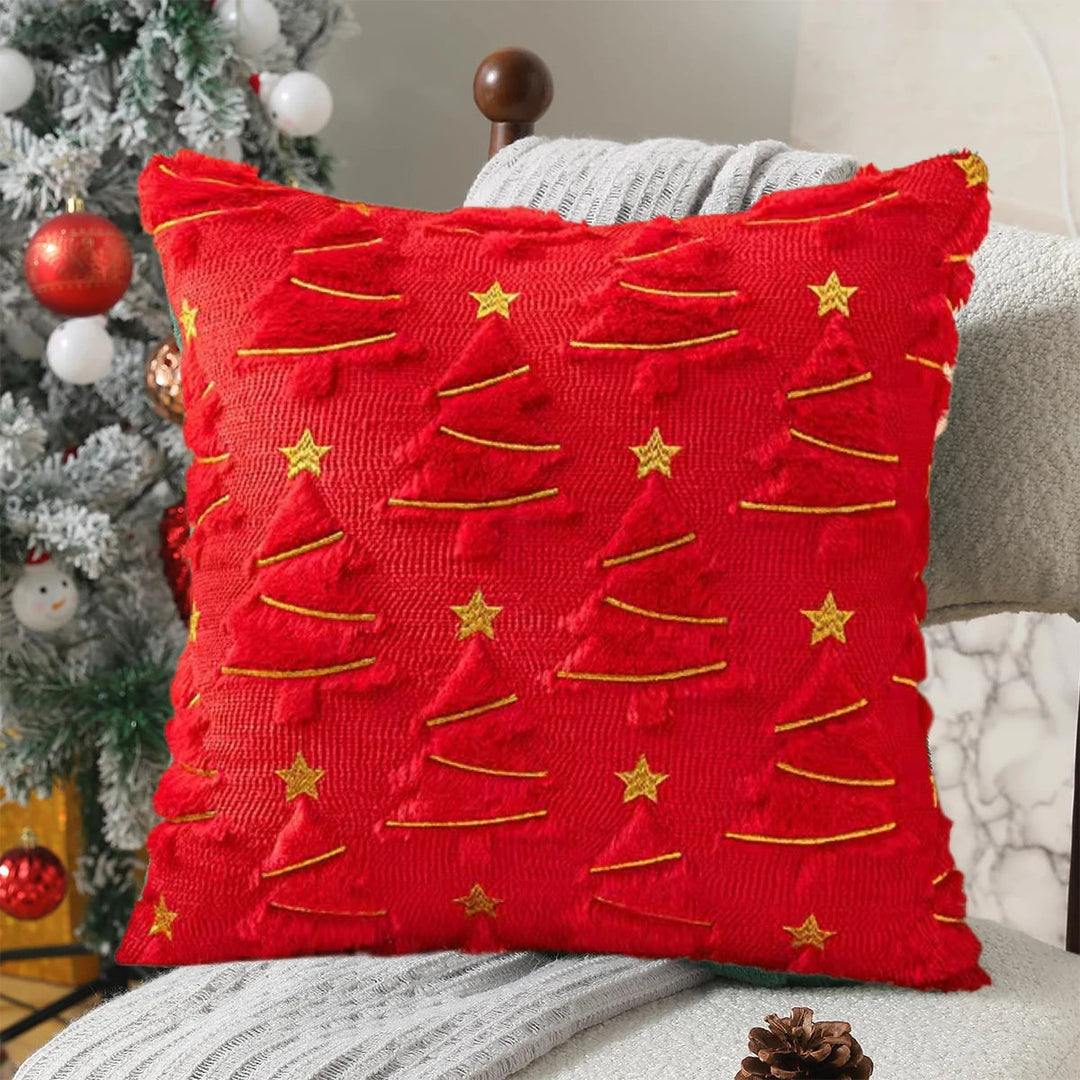 Starry Pinescape Pillow Cover