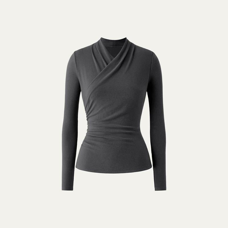 NICA™ - Simple Surplice Long Sleeve Top Medium Length