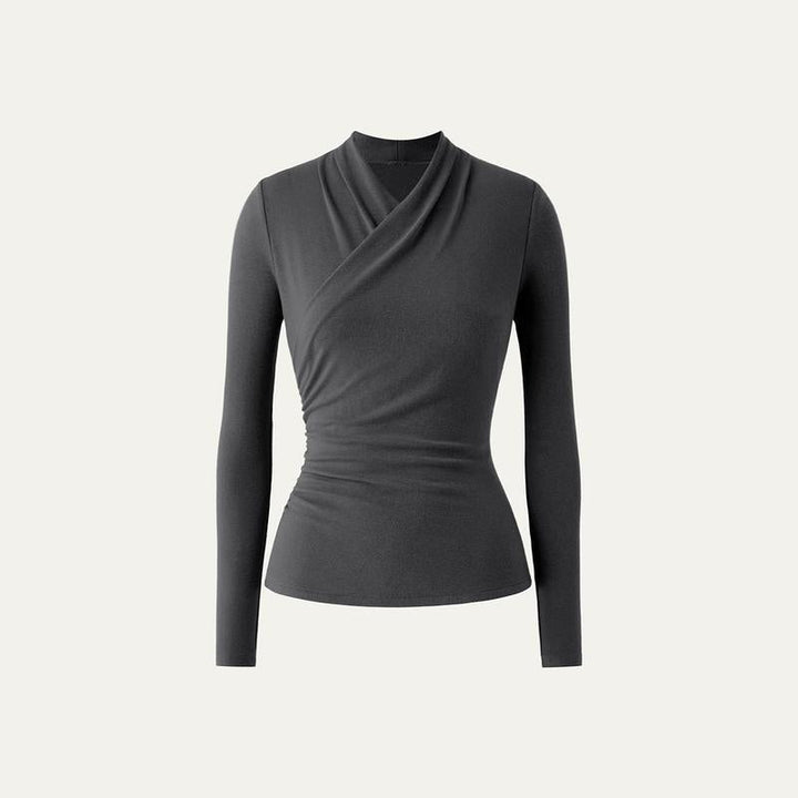 NICA™ - Simple Surplice Long Sleeve Top Medium Length