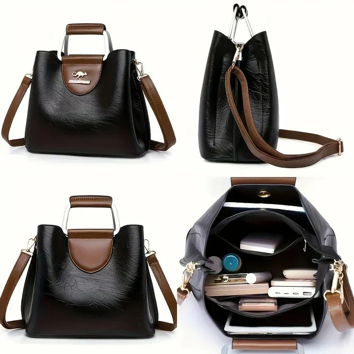 Isabella - Chic Leather Bucket Bag