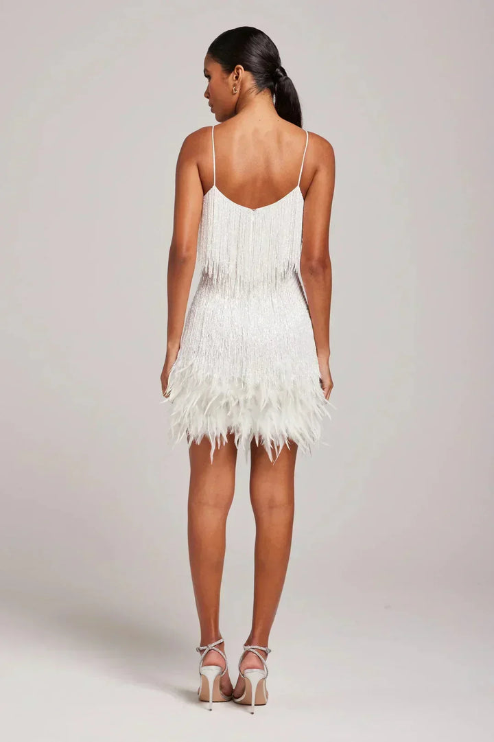 Alicia | Feather Mini Dress