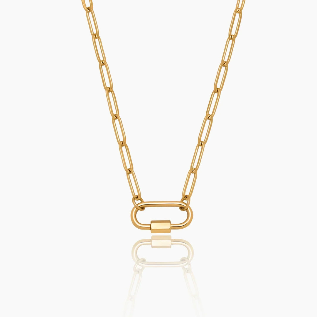 Carabiner Charm Lock Necklace