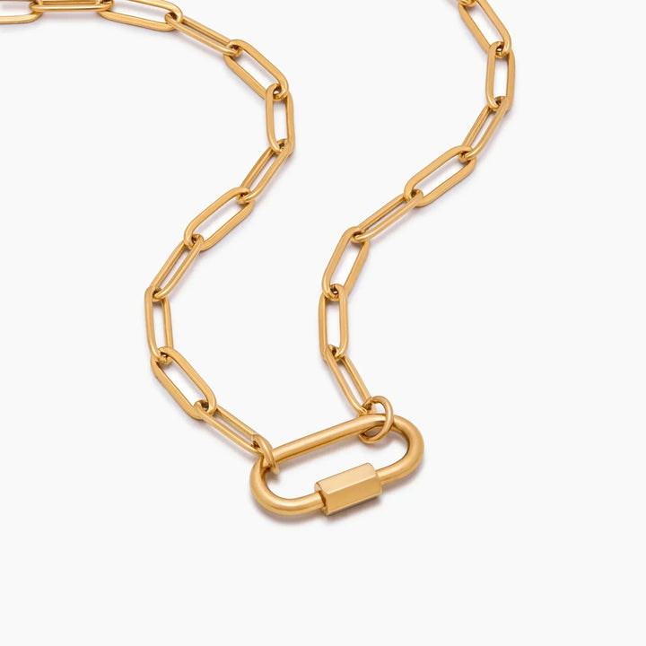 Carabiner Charm Lock Necklace