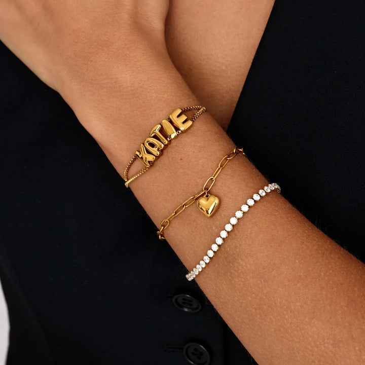 Paperclip Heart Charm Bracelet