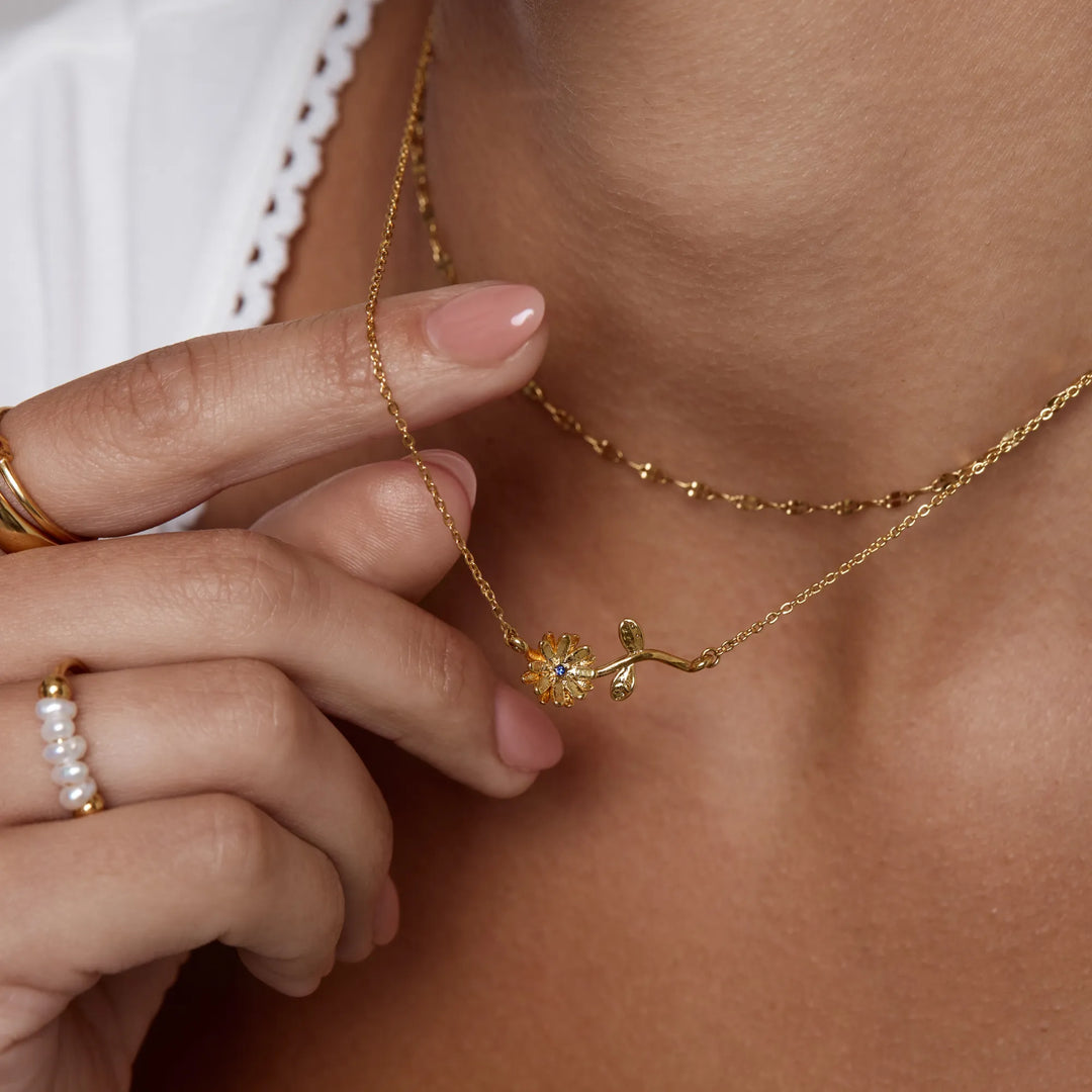 Dainty Birthflower Necklace