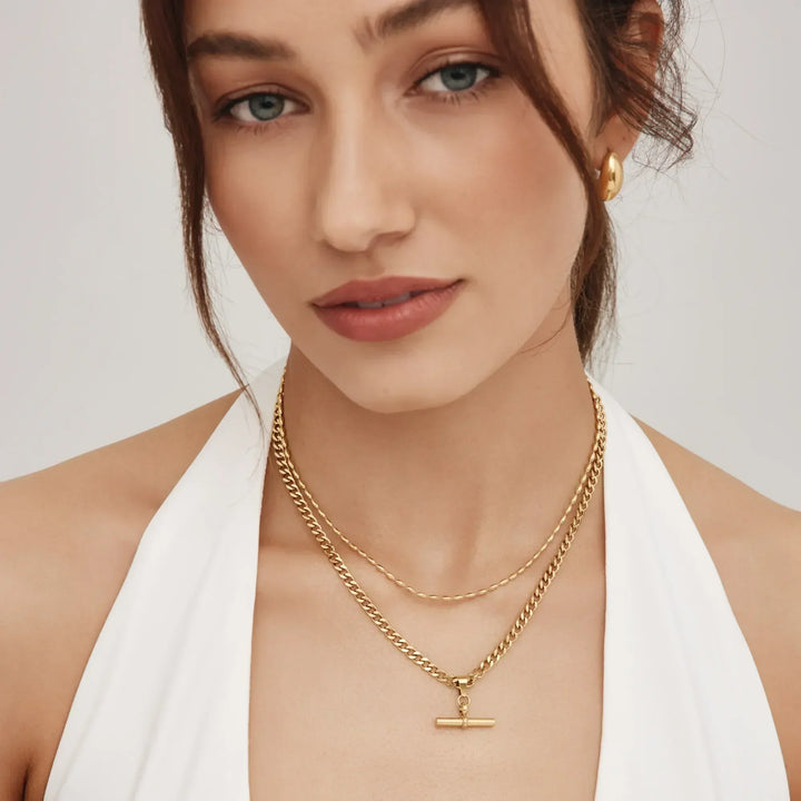 Curb Chain Fob Necklace