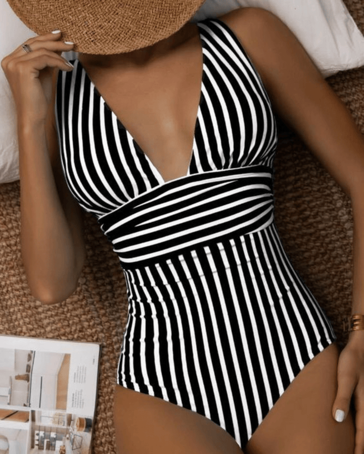 Modern Striped Summer Swimsuit