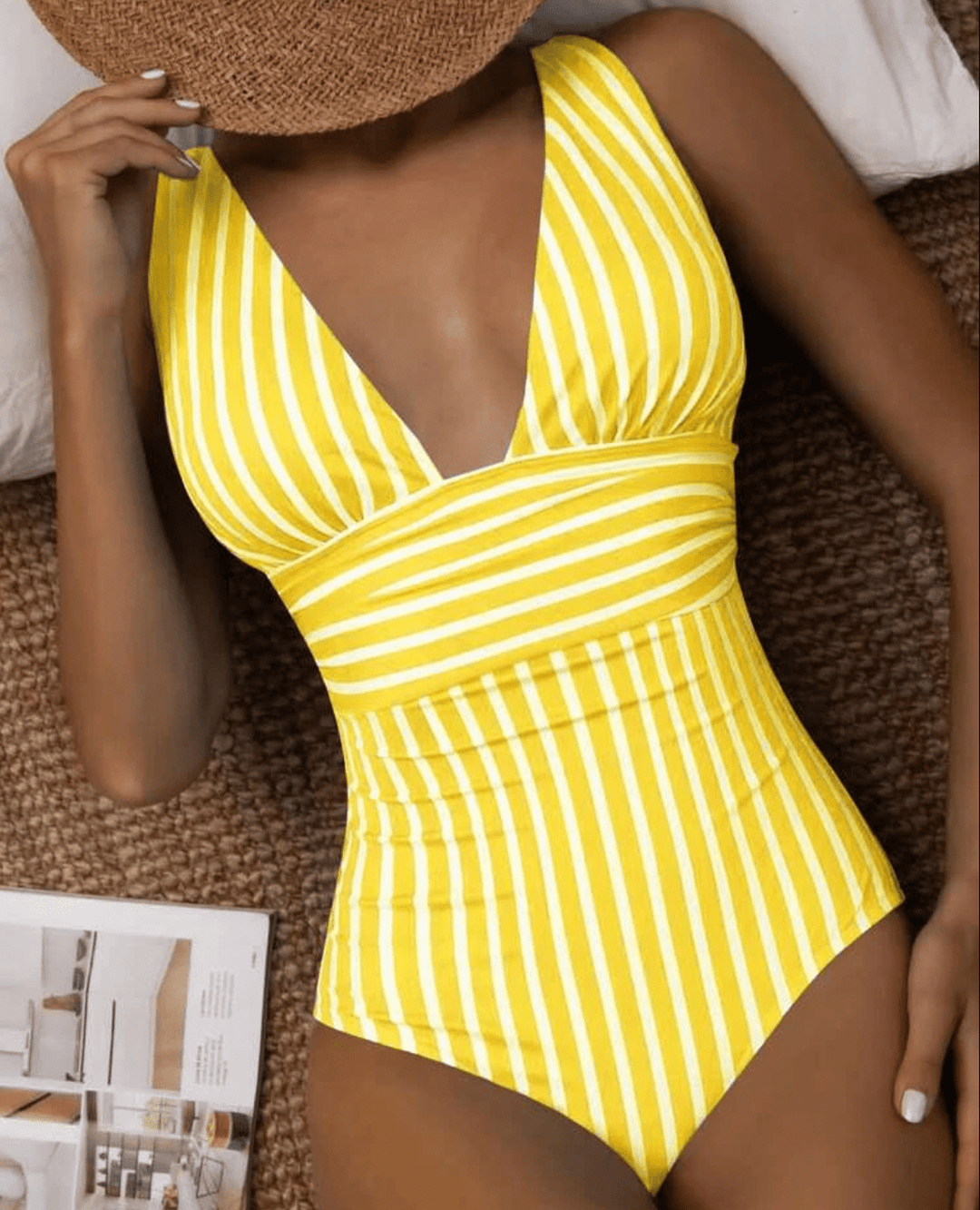 Modern Striped Summer Swimsuit