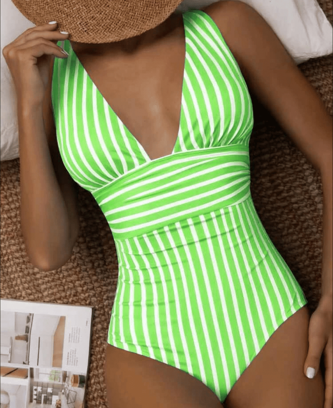 Modern Striped Summer Swimsuit