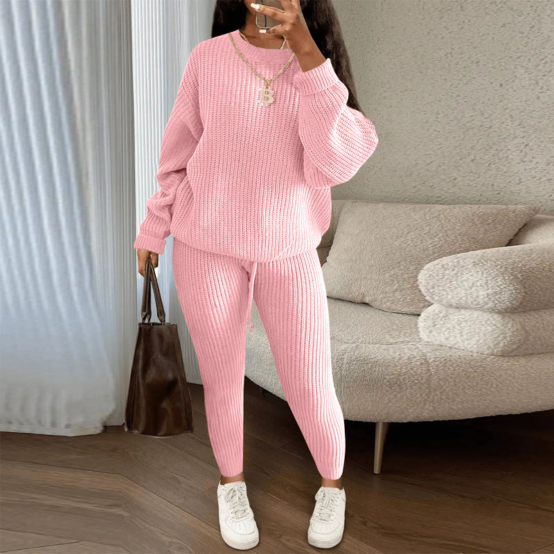 TAMA™ - Cozy Long Sleeve Sweater and Drawstring Pants Set