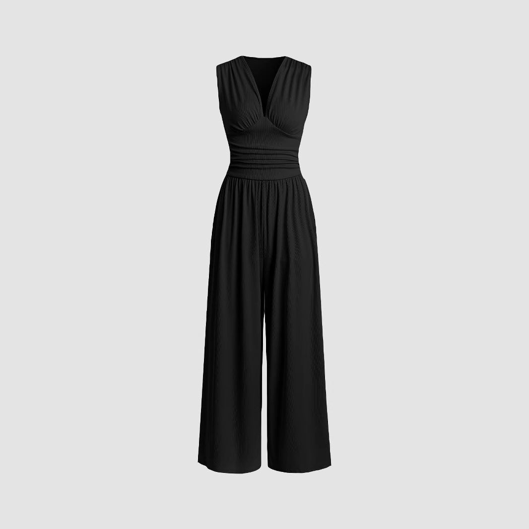 MARLOWE™ – Elegant Ruched Casual Jumpsuit