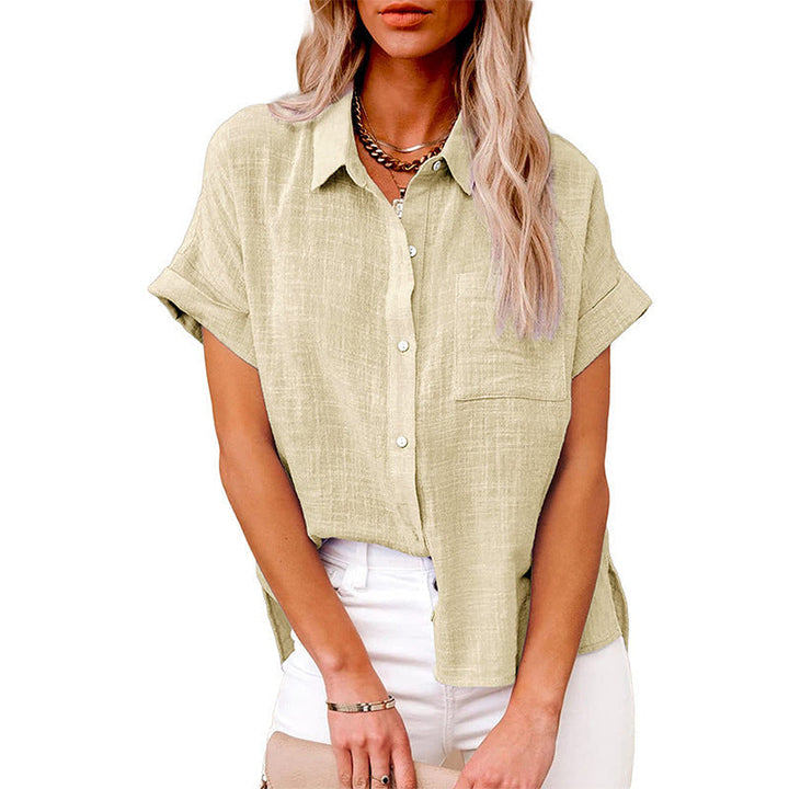 AUDRINE™ – Comfy Casual Button-Up Blouse