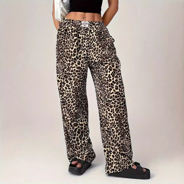 LIEZEL™ – Comfy Straight-Leg Leopard Print Pants