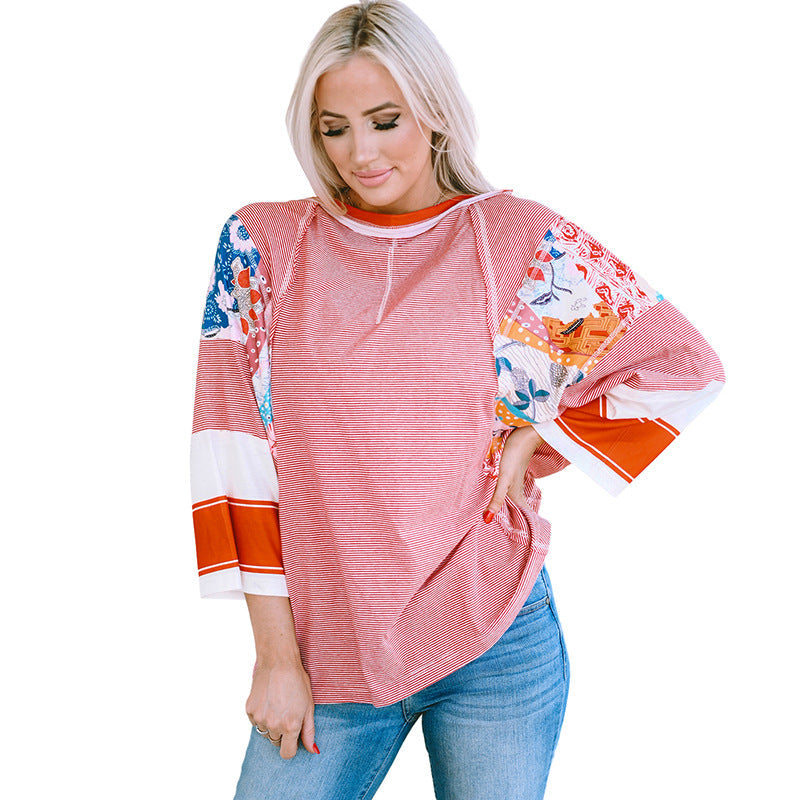 BAILEY™ – Lightweight Patchwork Batwing Top