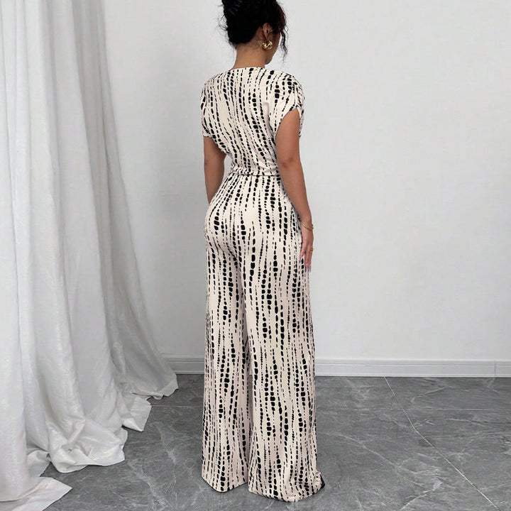 KENDI™ - Classy Wide-Leg Oblique Strap Jumpsuit