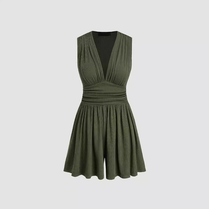 PARIS™ - Chic V-Neck Sleeveless Overall Romper
