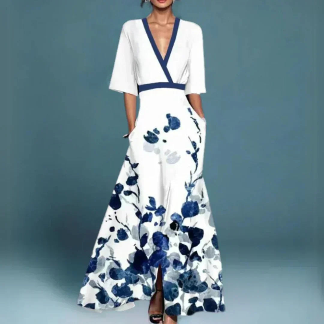Sophia | Elegant Evening Dress with Floral Pattern