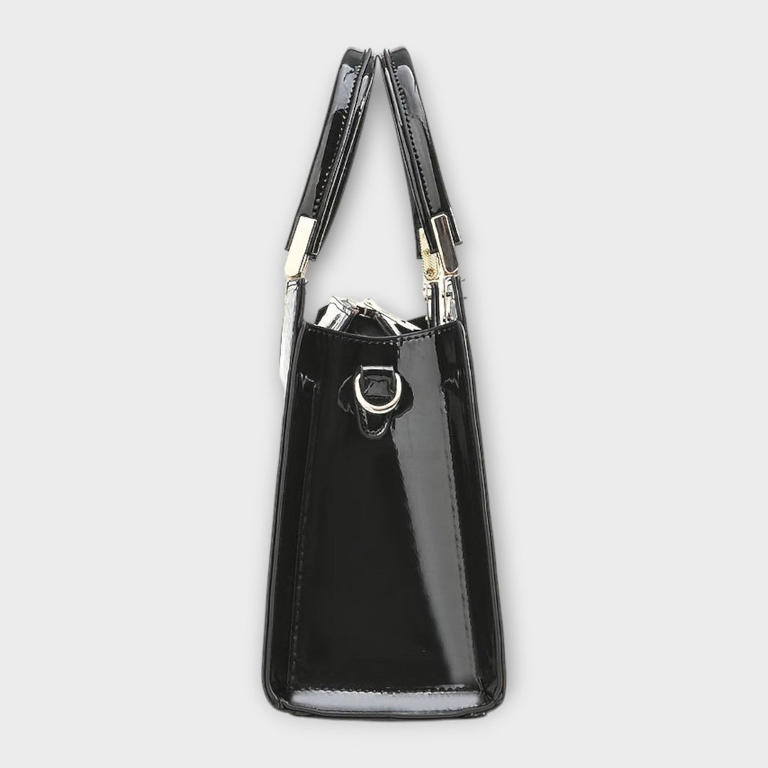 Maison Verdelle -  Shiny Crocodile Skin Pattern Handbag