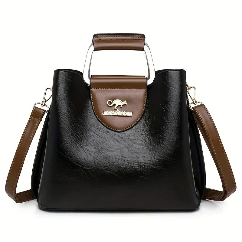 Isabella - Chic Leather Bucket Bag