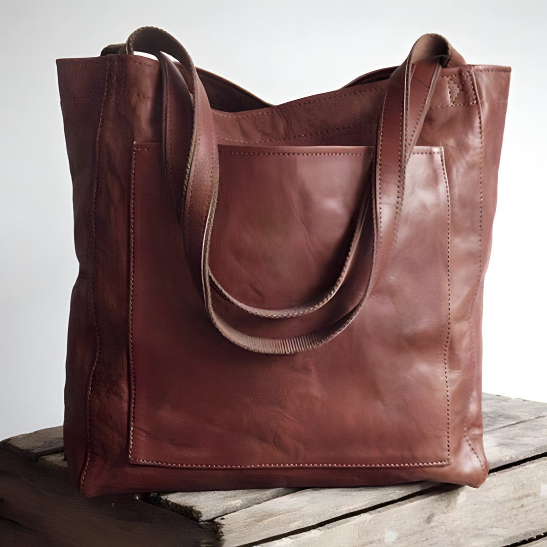 Carol - Modern Chic Leather Tote Bag