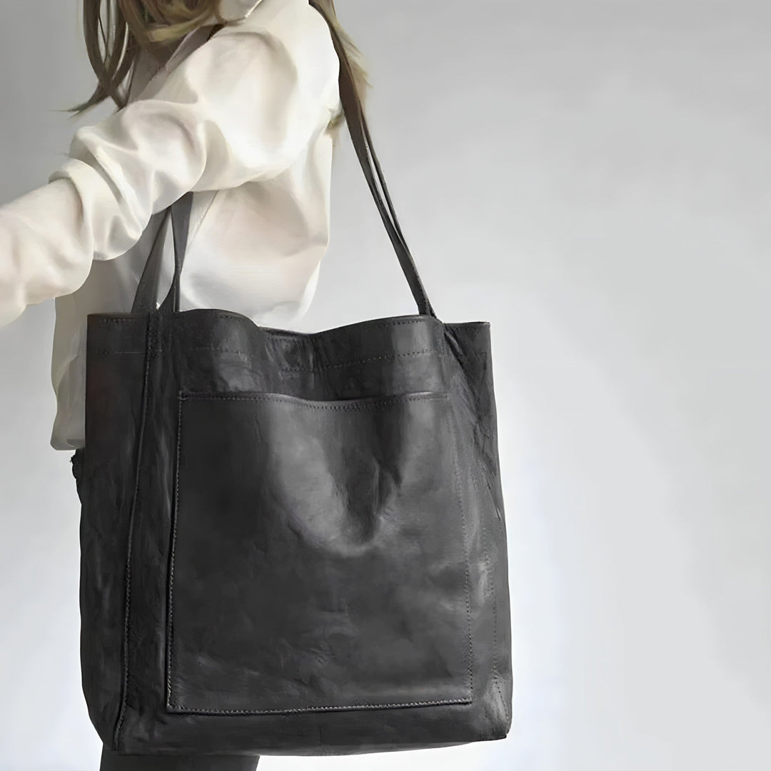 Carol - Modern Chic Leather Tote Bag