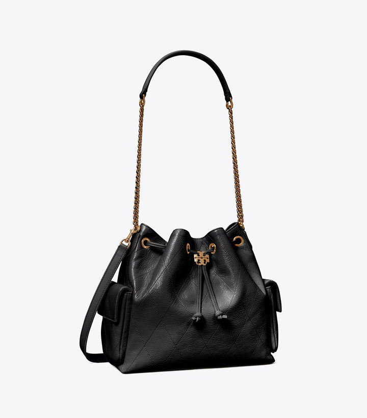 Tory Burch Charlie Quilted Drawstring Shoulder Bag