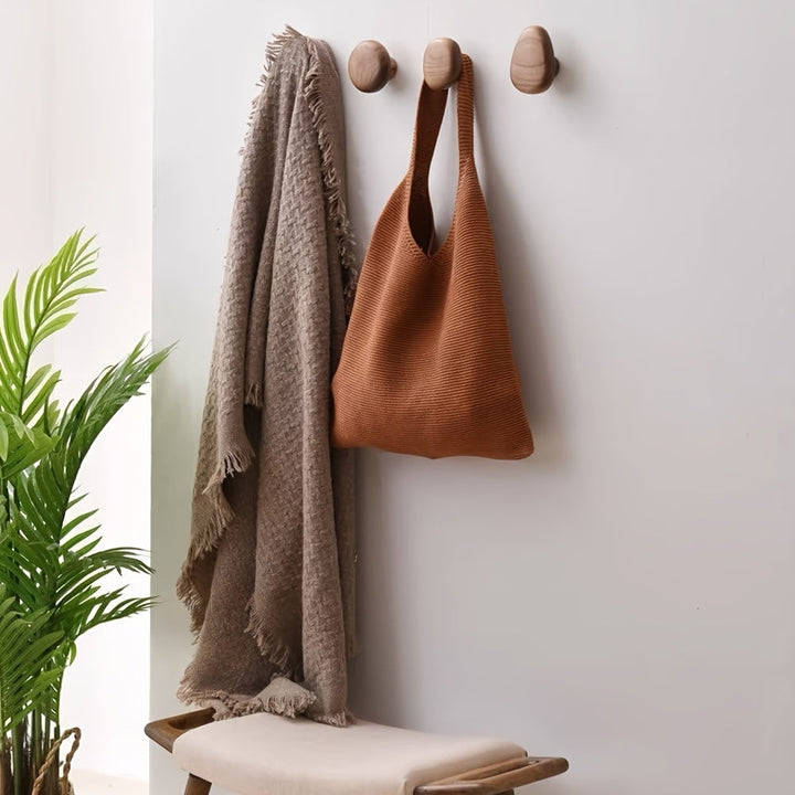 Pebble Wooden Hook Set