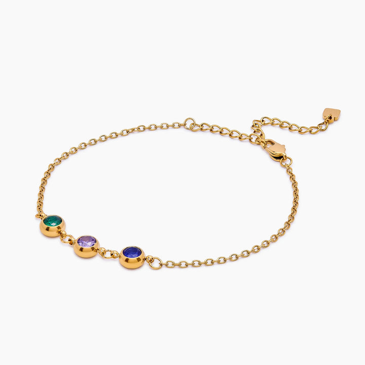 Personalized Multi-Birthstone Bracelet