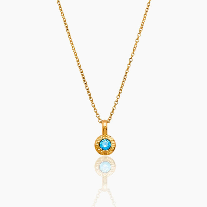 Crushed Birthstone Pendant Necklace